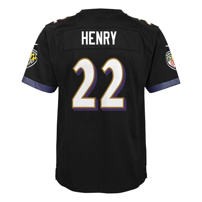 Youth Derrick Henry Baltimore Ravens Nike Black Game Jersey - Unisex