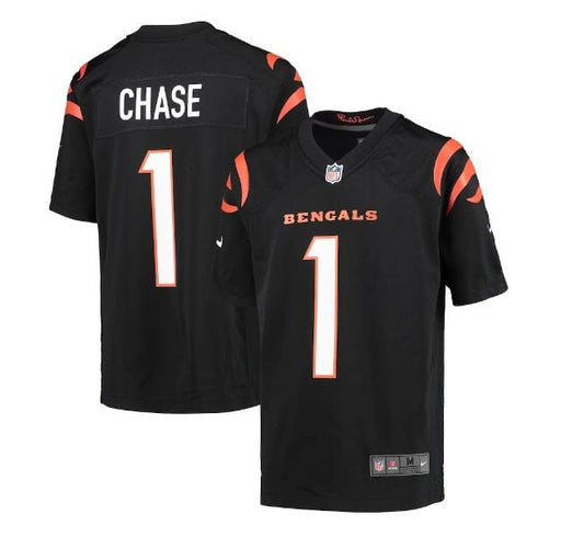 Nike Youth Jersey Youth Ja'Marr Chase Cincinnati Bengals Nike Black Game Jersey