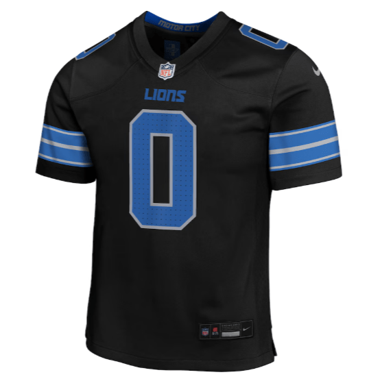 Youth Jahmyr Gibbs Detroit Lions Nike Black Alternate Game Jersey - Unisex