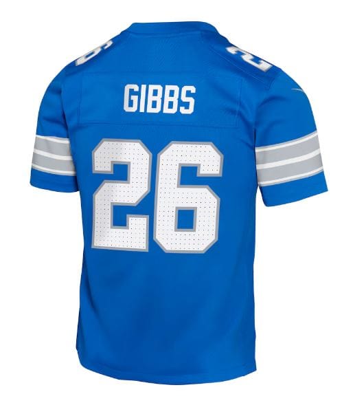 Nike Youth Jersey Youth Jahmyr Gibbs Detroit Lions Nike Blue Game Jersey - Unisex