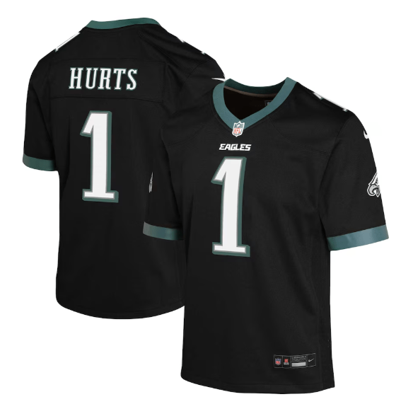 Nike Youth Jersey Youth Jalen Hurts Philadelphia Eagles Nike Black Alternate Game Jersey