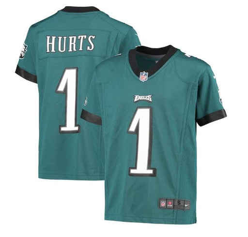Youth Jalen Hurts Philadelphia Eagles Nike Midnight Green Game Jersey