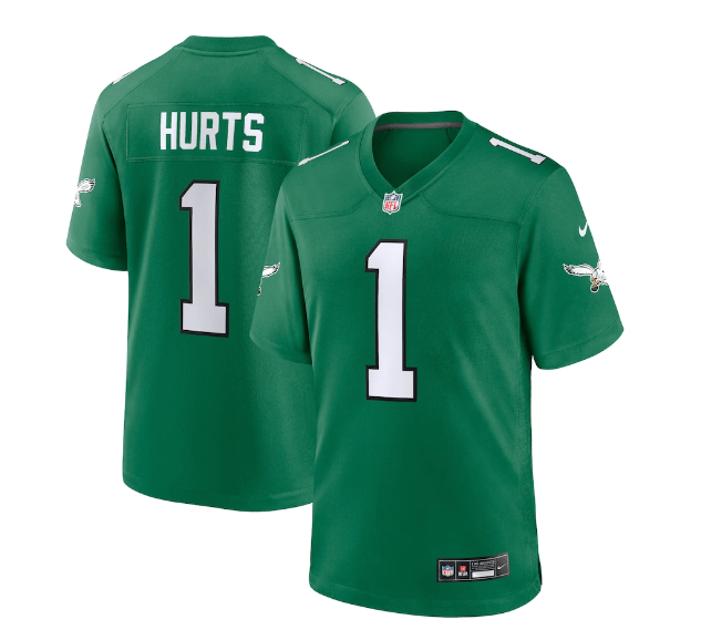 Youth Jalen Hurts Philadelphia Eagles Nike Pine Green Alternate Game Jersey - Unisex