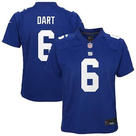 Nike Youth Jersey Youth Jaxson Dart New York Giants Nike Blue Game Jersey - Unisex