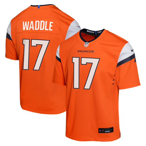 Nike Youth Jersey Youth Jaylen Waddle Denver Broncos Nike Orange Game Jersey - Unisex