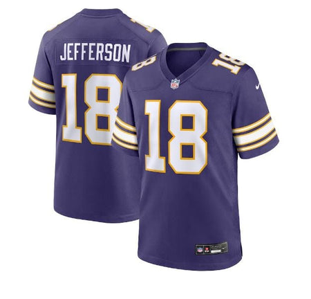 Youth Nike Justin Jefferson Purple Minnesota Vikings Game Jersey Size: Medium