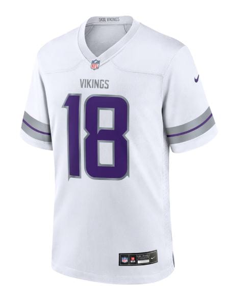 Youth Justin Jefferson Minnesota Vikings Nike White Winter Warrior Game Jersey - Unisex