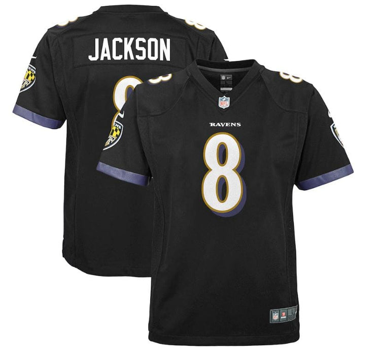 Nike Youth Jersey Youth Lamar Jackson Baltimore Ravens Nike Black Game Jersey - Unisex