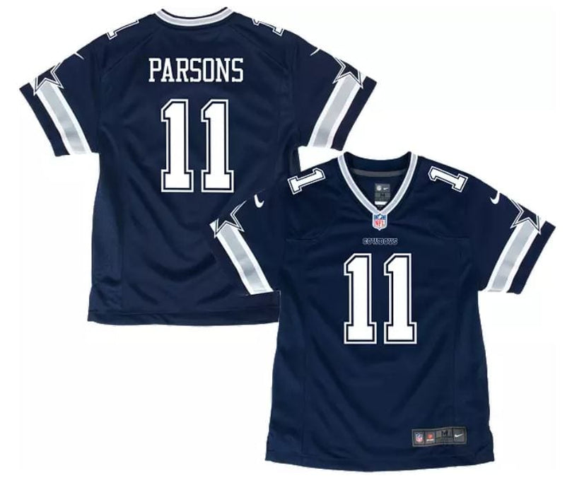 Youth Nike Micah Parsons Navy Dallas Cowboys Game Jersey Size: Medium