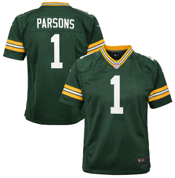 Nike Youth Jersey Youth Micah Parsons Green Bay Packers Nike Green Game Jersey - Unisex
