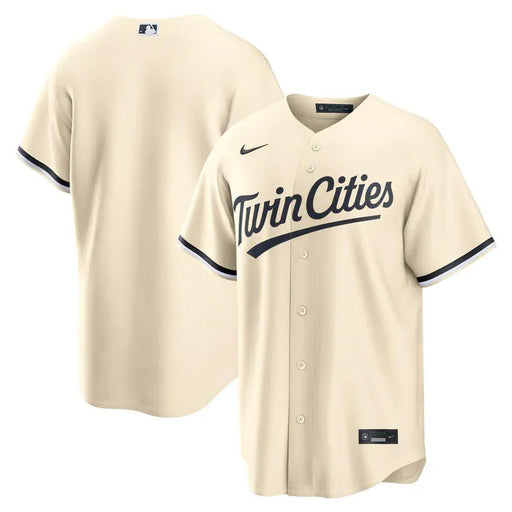 Nike Youth Jersey Youth Minnesota Twins Alternate Nike Cream Baseline Replica Jersey - Unisex