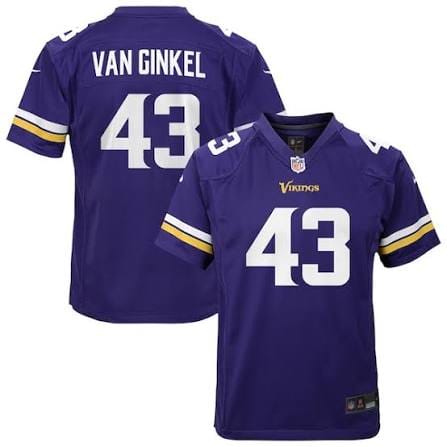 Nike Youth Jersey Youth Nike Minnesota Vikings Van Ginkel Purple Game Jersey