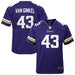 Nike Youth Jersey Youth Nike Minnesota Vikings Van Ginkel Purple Game Jersey