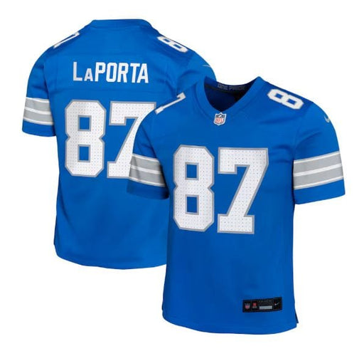 Nike Youth Jersey Youth Sam Laporta Detroit Lions Nike Blue Game Jersey - Unisex