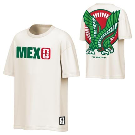 Outerstuff Apparel SOCCER Adult Mexico 2026 FIFA World Cup Livery Oversized Double Sided Short Sleeve T-Shirt - Men's