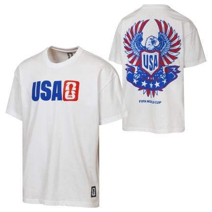 Outerstuff Apparel SOCCER Adult USA 2026 FIFA World Cup Livery Oversized Double Sided Short Sleeve T-Shirt - Men's