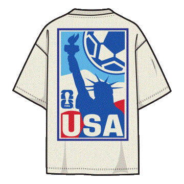 Outerstuff Apparel SOCCER Adult USA 2026 FIFA World Cup Post Card Double Sided Short Sleeve T-Shirt - Men's