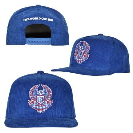 Outerstuff Hats SOCCER Adjustbale / Blue Adult USA 2026 FIFA World Cup Blue Corduroy 5 Panel Eagle Logo Snapback Cap - Men's