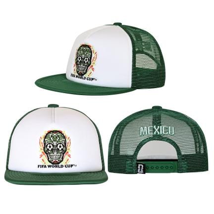Outerstuff Hats SOCCER Adjustbale / Green/ White Adult Mexico 2026 FIFA World Cup Green & White Foam Front Defender Trucker Snapback Cap - Men's