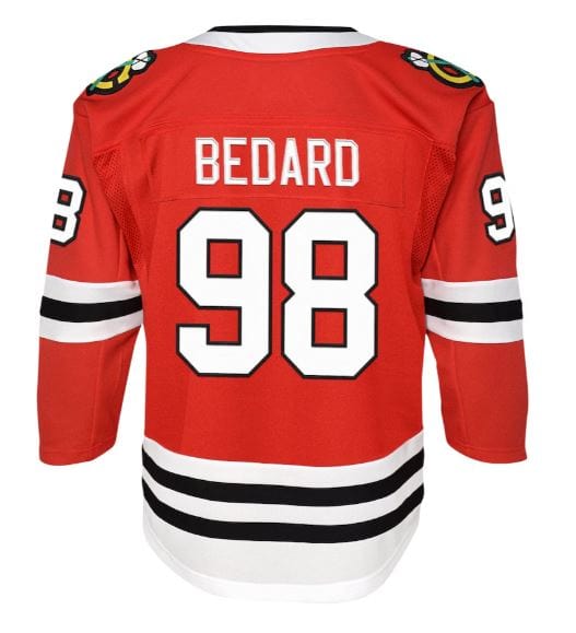 Youth Connor Bedard Chicago Blackhawks Outerstuff Red Home Jersey - Unisex