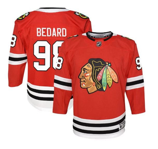 Outerstuff Youth Jersey Youth Connor Bedard Chicago Blackhawks Outerstuff Red Home Jersey - Unisex