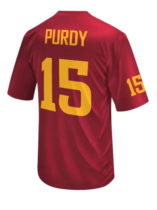 Retro Brand Adult Jersey Adult Brock Purdy Iowa State Cyclones Retro Brand Red Twill Jersey - Men's