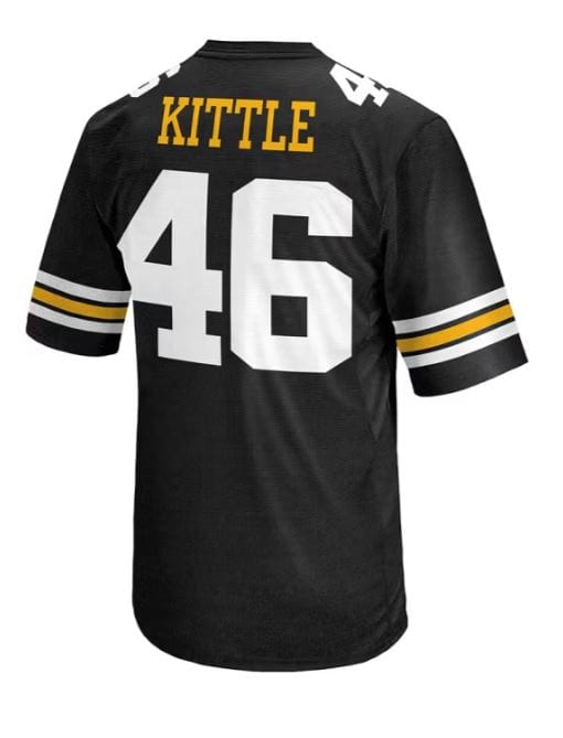 Retro Brand Adult Jersey Adult George Kittle Iowa Hawkeyes Retro Brand Black Twill Jersey - Men's