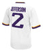 Retro Brand Adult Jersey Adult Justin Jefferson LSU Tigers Retro Brand White Twill Jersey - Men's