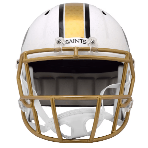 All Ages New Orleans Saints Riddell 2025 White Alternate Replica Speed Full Size Helmet - Men's