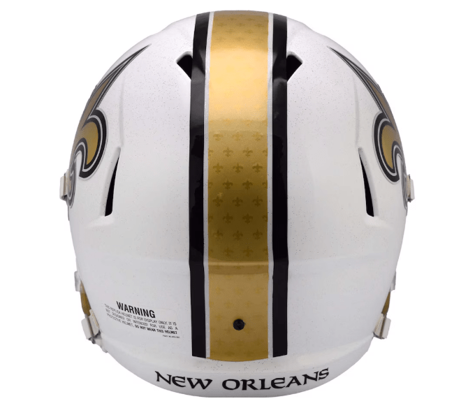All Ages New Orleans Saints Riddell 2025 White Alternate Replica Speed Full Size Helmet - Men's