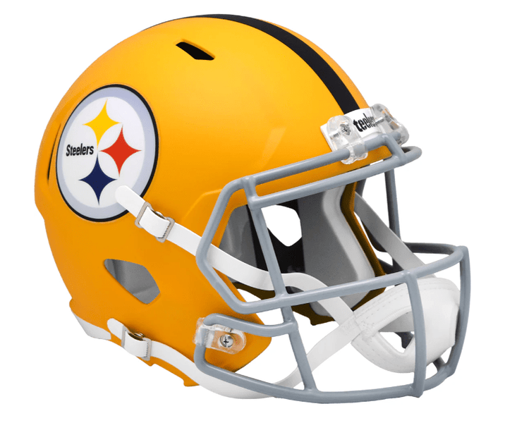 cheap football helmets mens Pittsburgh Steelers 2025 On Field Alternate Riddell NFL Deluxe Replica Speed Full Size Helmet