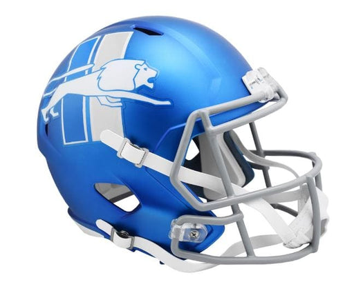 Riddell Helmet Blue Detroit Lions 2023 Blue Alternate Speed Replica Full Size Helmet