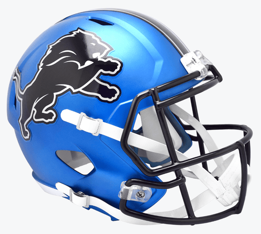 Riddell Helmet Detroit Lions 2024 Blue Alternate Speed Replica Full Size Helmet