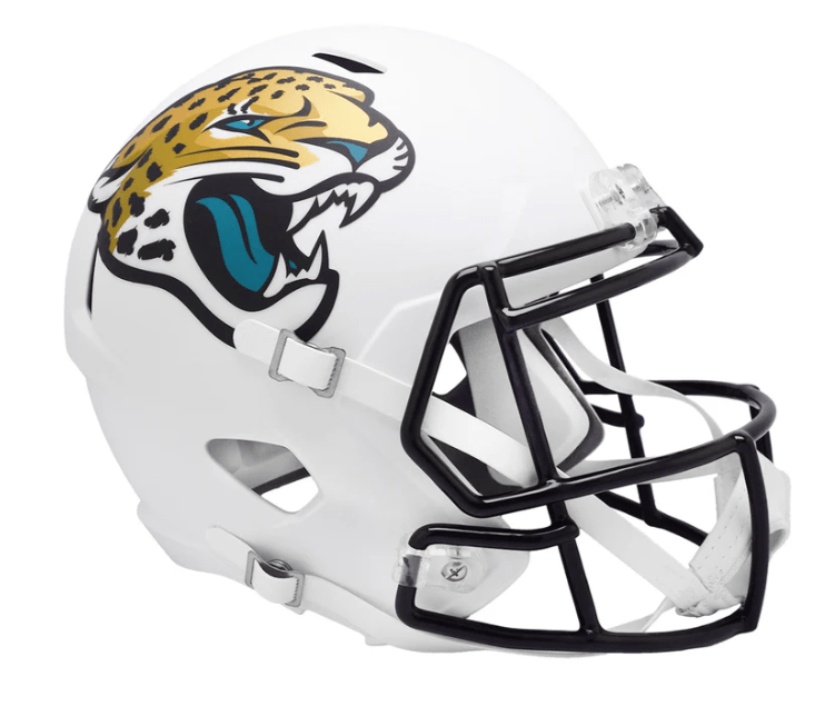 Riddell Helmet Jacksonville Jaguars 2024 Matte White Alternate Speed Replica Full Size Helmet