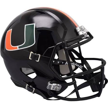 Riddell Helmet One Size / black All Ages Miami Hurricanes Riddell Speed Full Size Replica Helmet
