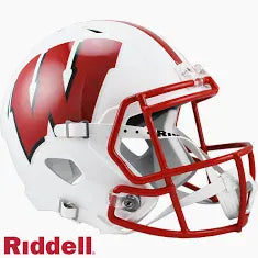 Riddell Helmet One Size / white All Ages Wisconsin Badgers Riddell Speed Full Size Replica Helmet