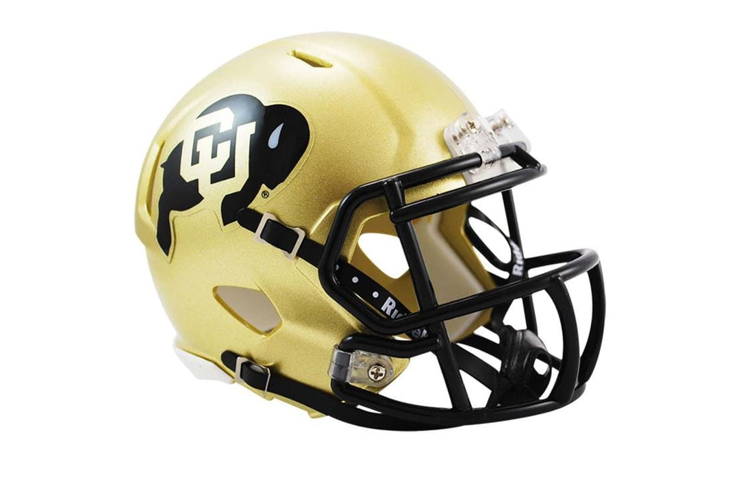 Colorado Buffalos Riddell Gold Speed Mini Helmet