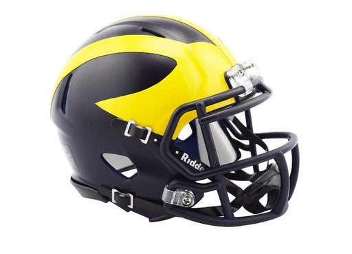 Michigan Wolverines Riddell Matte Navy Speed Mini Helmet