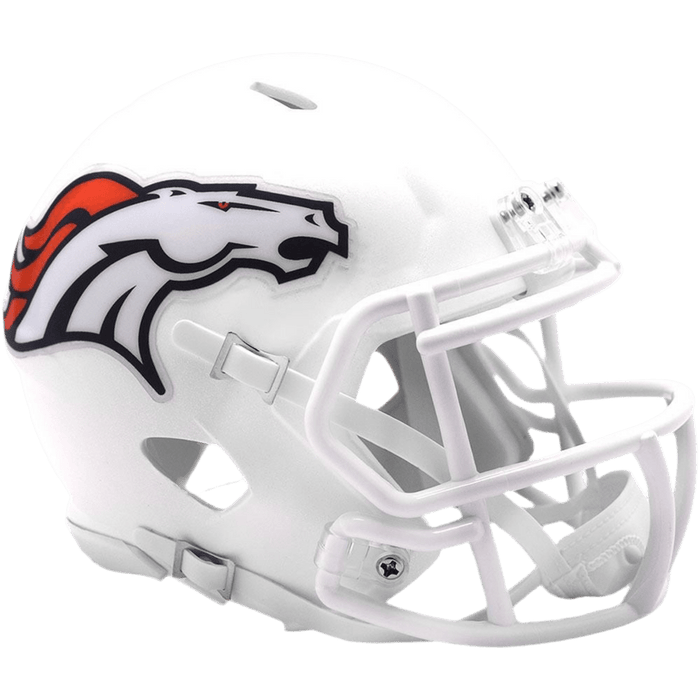 All Ages Denver Broncos 2024 White Alternate Speed Mini Helmet - Unisex