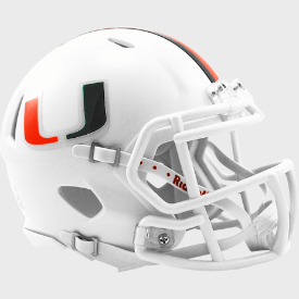 Riddell Mini Helmet White / One Size All Ages Miami Hurricanes Riddell White Speed Mini Helmet - Unisex