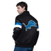 Starter Jacket Adult Detroit Lions Starter Black Triple Option Varsity Satin Jacket - Men's