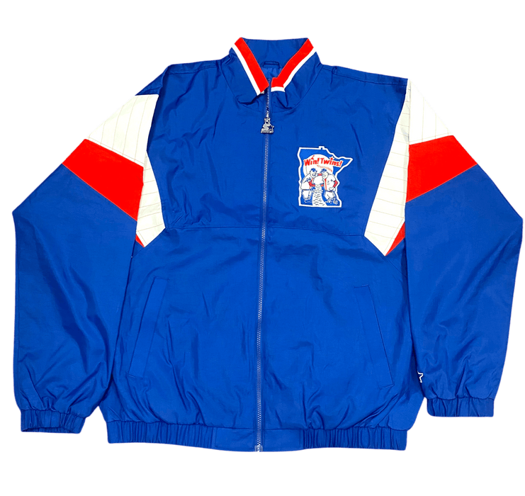 Adult Minnesota Twins Starter Blue Retro Win Twins Yard Line Jacket - Men's