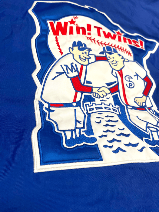 Adult Minnesota Twins Starter Blue Retro Win Twins Yard Line Jacket - Men's