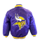 Starter Jacket Adult Minnesota Vikings Starter Purple Heavy Full-Snap Satin Jacket - Men's