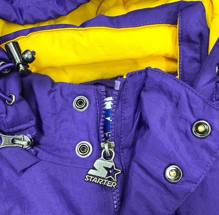 Adult Minnesota Vikings Starter Purple Line Up Pullover Jacket - Men's