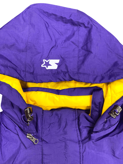 Adult Minnesota Vikings Starter Purple Line Up Pullover Jacket - Men's