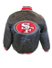 Starter Jacket Adult San Francisco 49ers Starter Black Heavy Full-Snap Satin Jacket - Men's