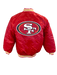 Starter Jacket Adult San Francisco 49ers Starter Red Heavy Full-Snap Satin Jacket - Men's