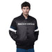 Starter Jacket Adult Seattle Seahawks Starter Black Triple Option Varsity Satin Jacket - Men's