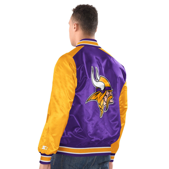 Starter Jacket Minnesota Vikings Starter Purple Varsity Lightweight Satin Jacket - Men's